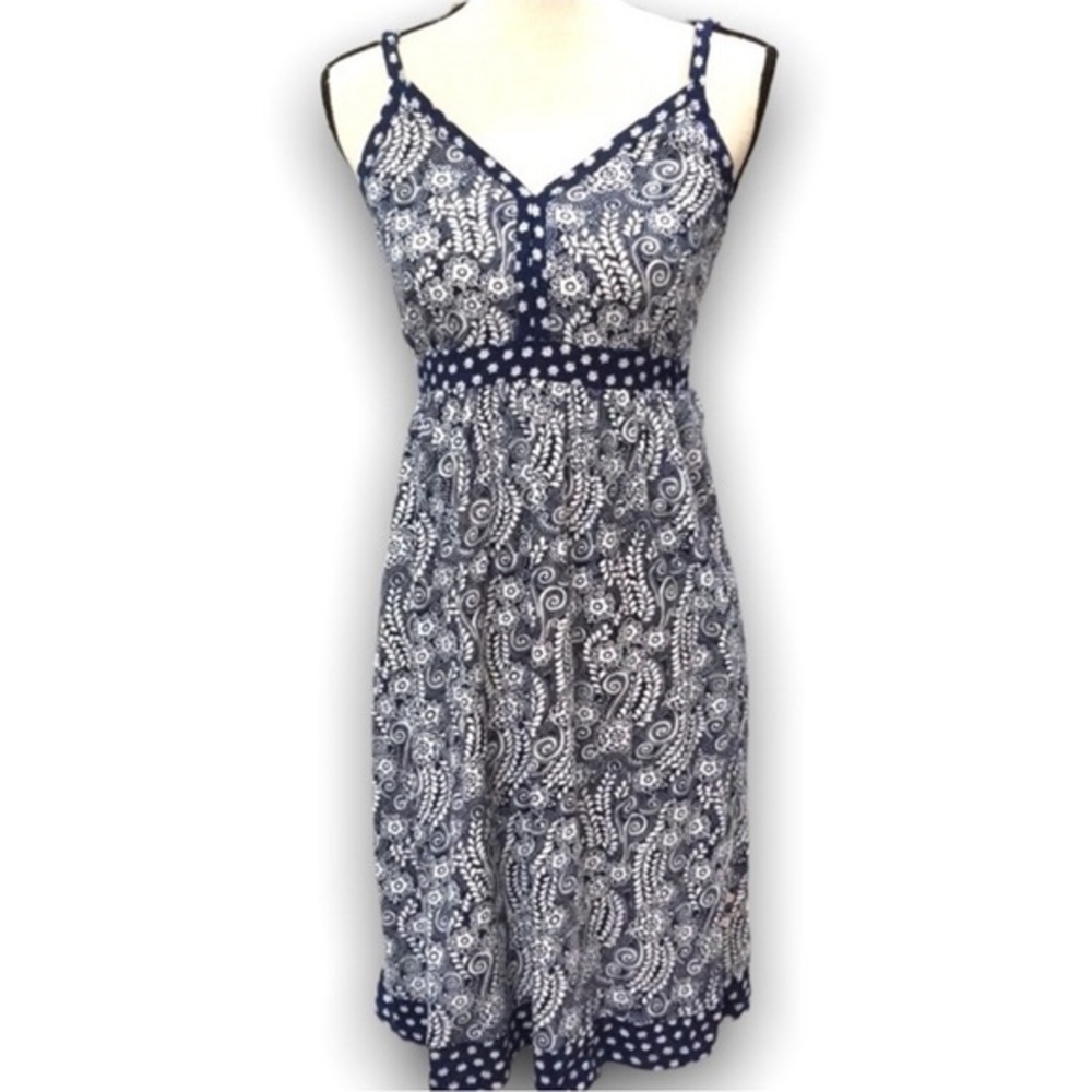 Navy Water Floral Sundress Large